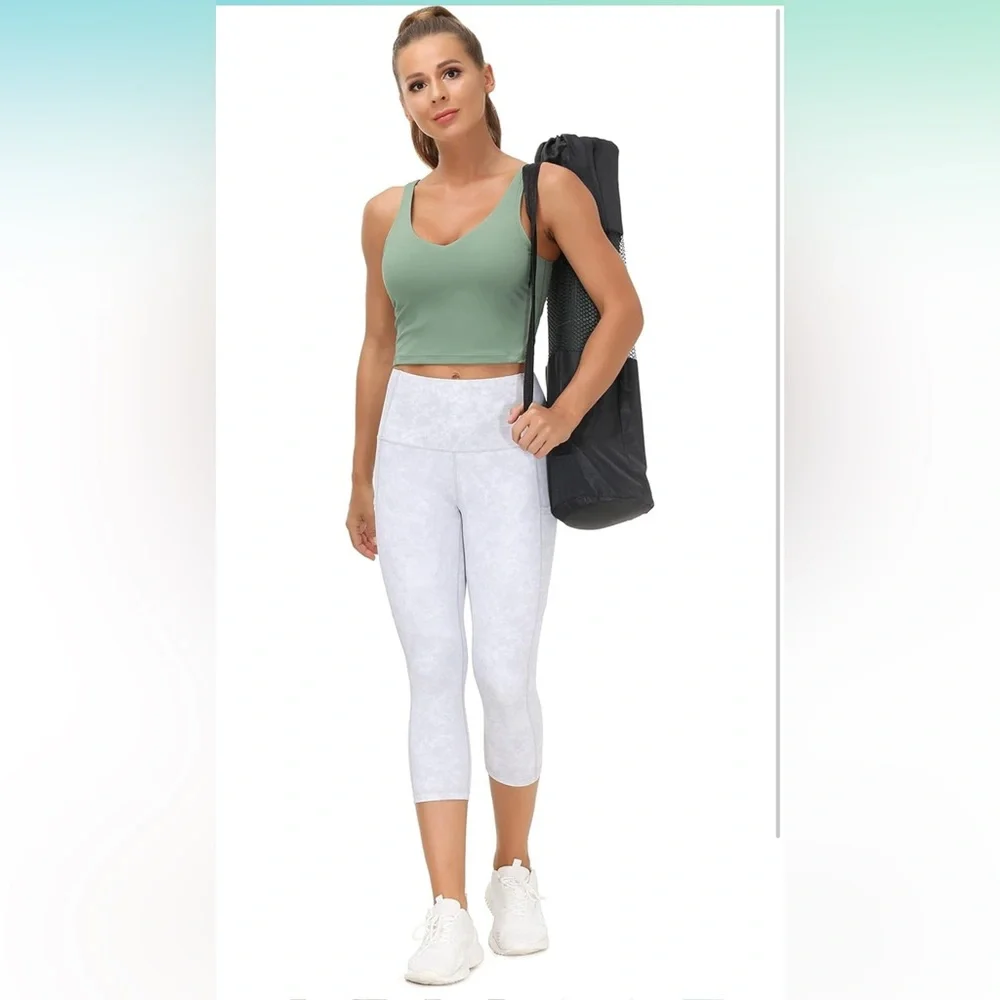 TGP Longline Wirefree Padded Sports Bra with Medium Support in Jasmine Green - Picture 6 of 9